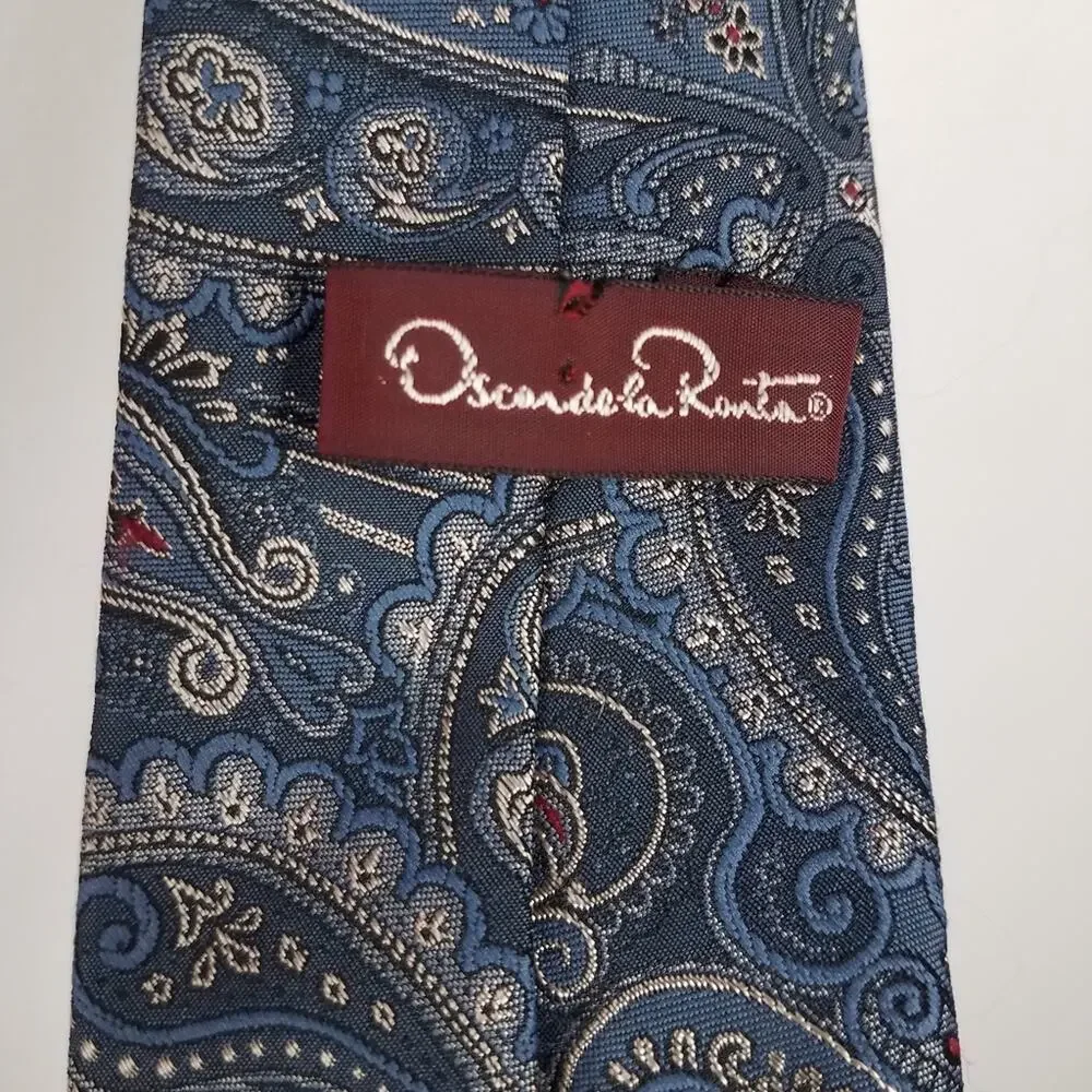 Oscar de la Renta | Blue Paisley Tie